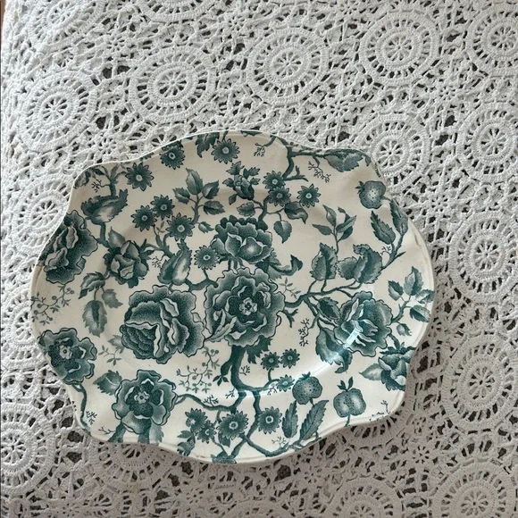 Vintage Johnson Brothers English Chippendale Green Platter - Picture 2 of 8